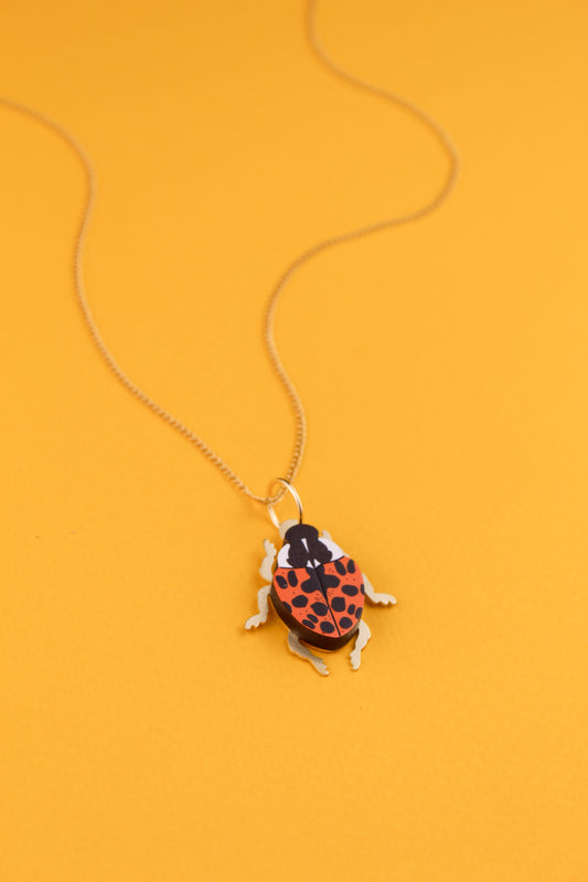 Orange Harlequin Ladybird Pendant