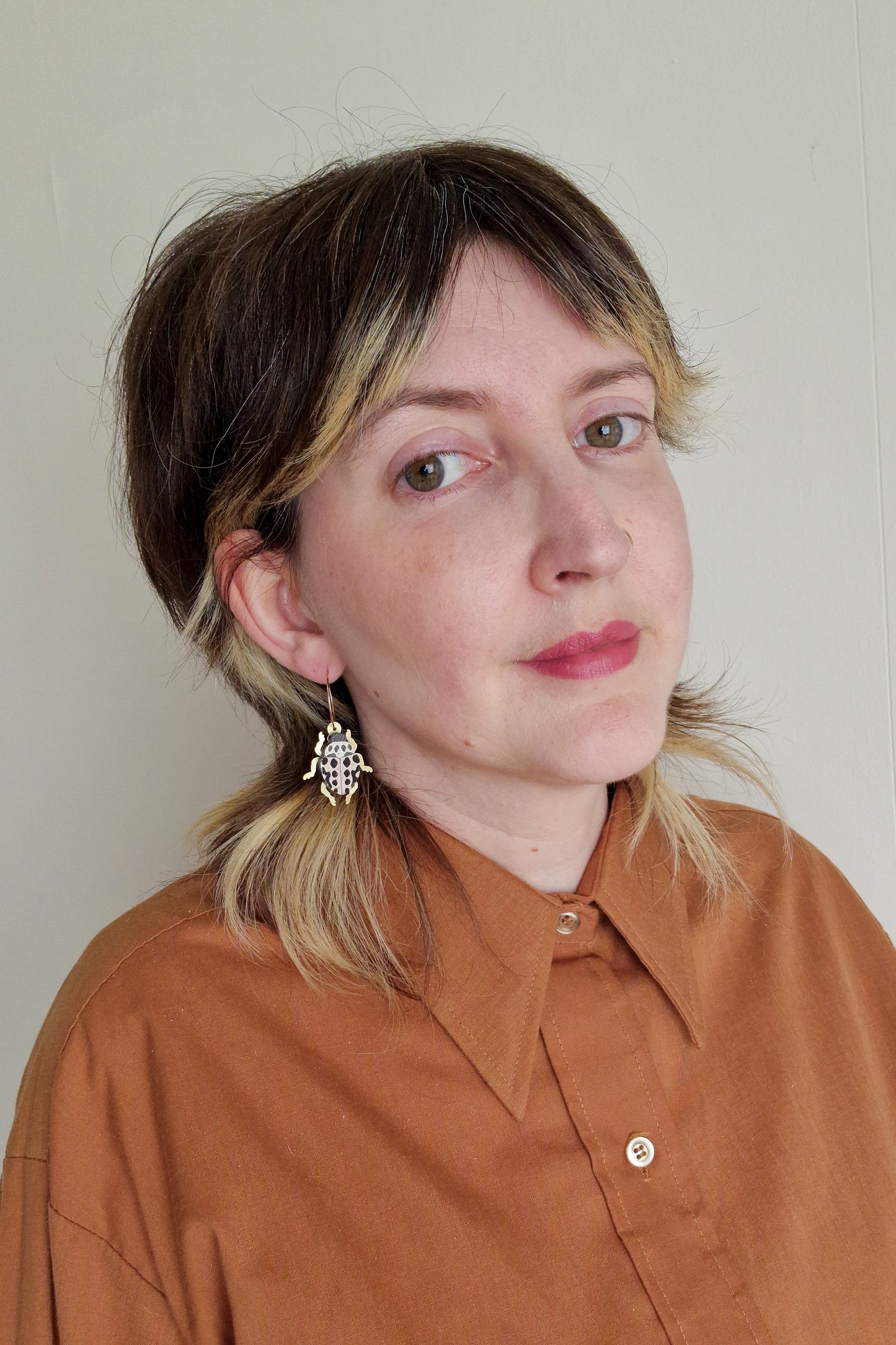 Ivory Ladybird Earrings