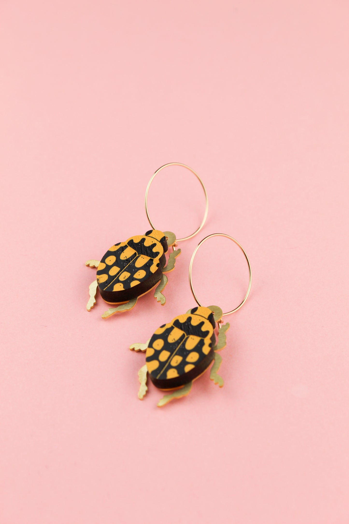 Yellow Ladybird Earrings