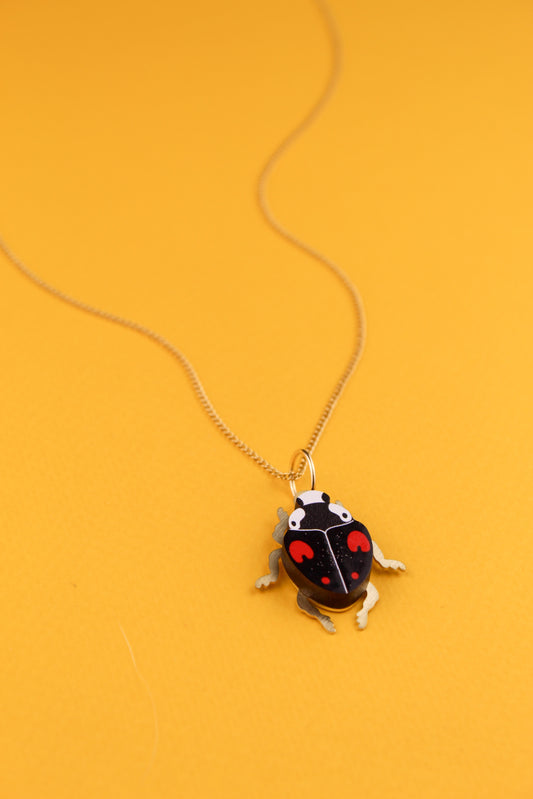 Red and Black Harlequin Ladybird Pendant