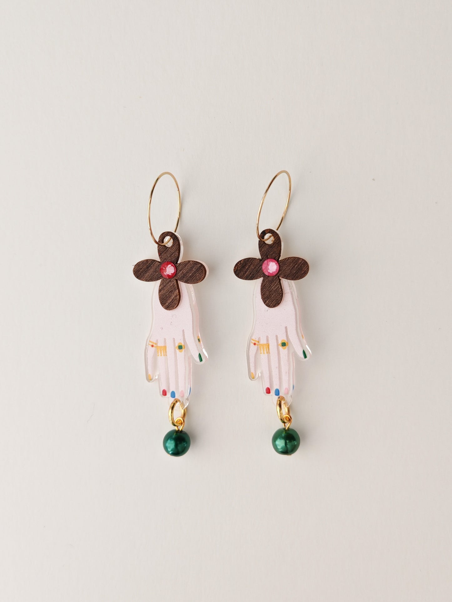 tudor hand earrings MISPRINT