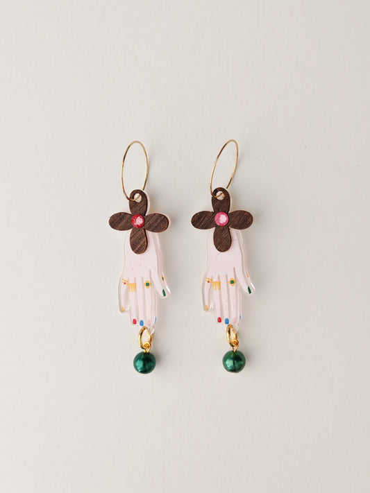 tudor hand earrings MISPRINT