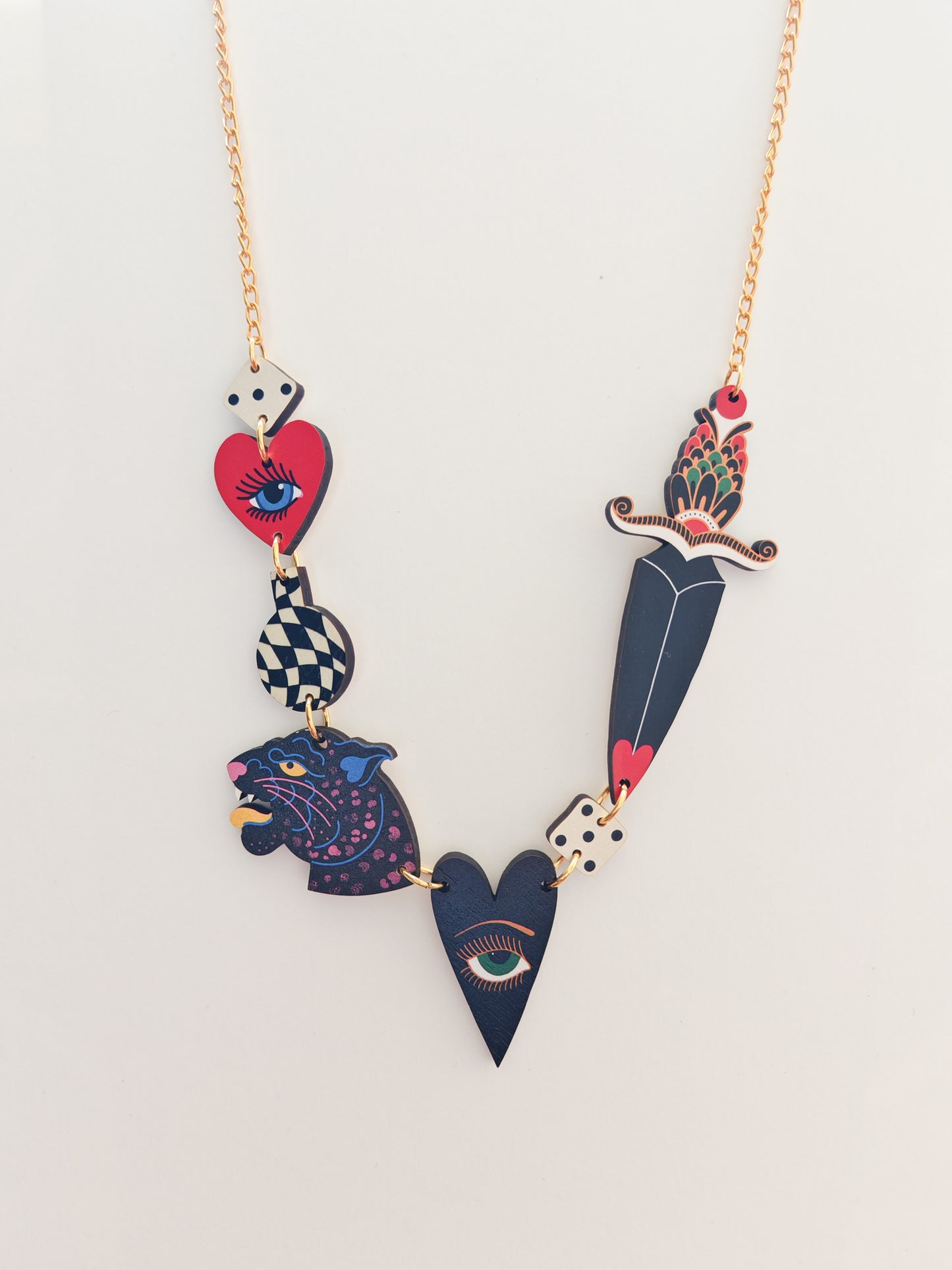 panther dagger necklace HEAVY GRAIN