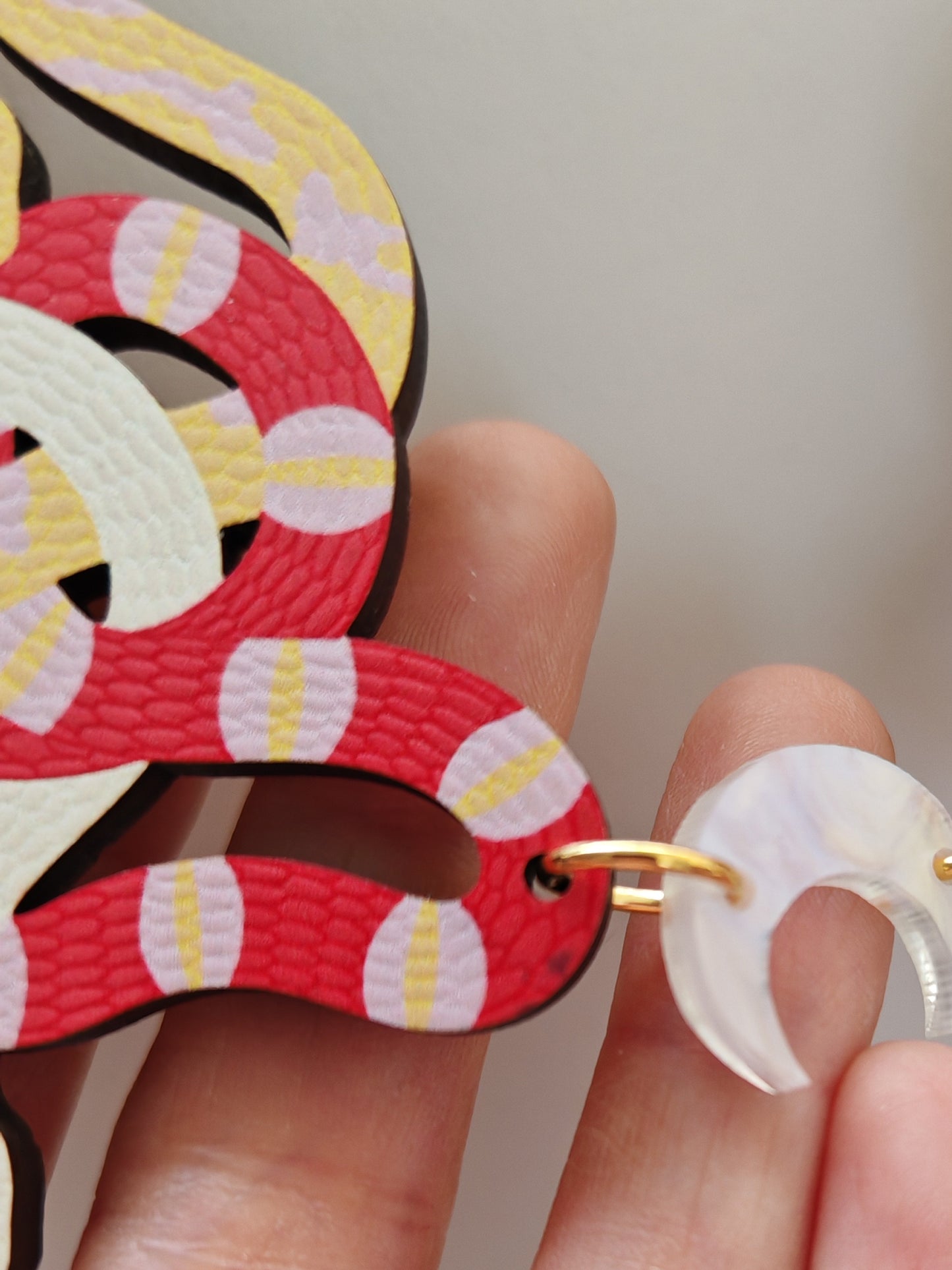 snake moon necklace HEAVY GRAIN