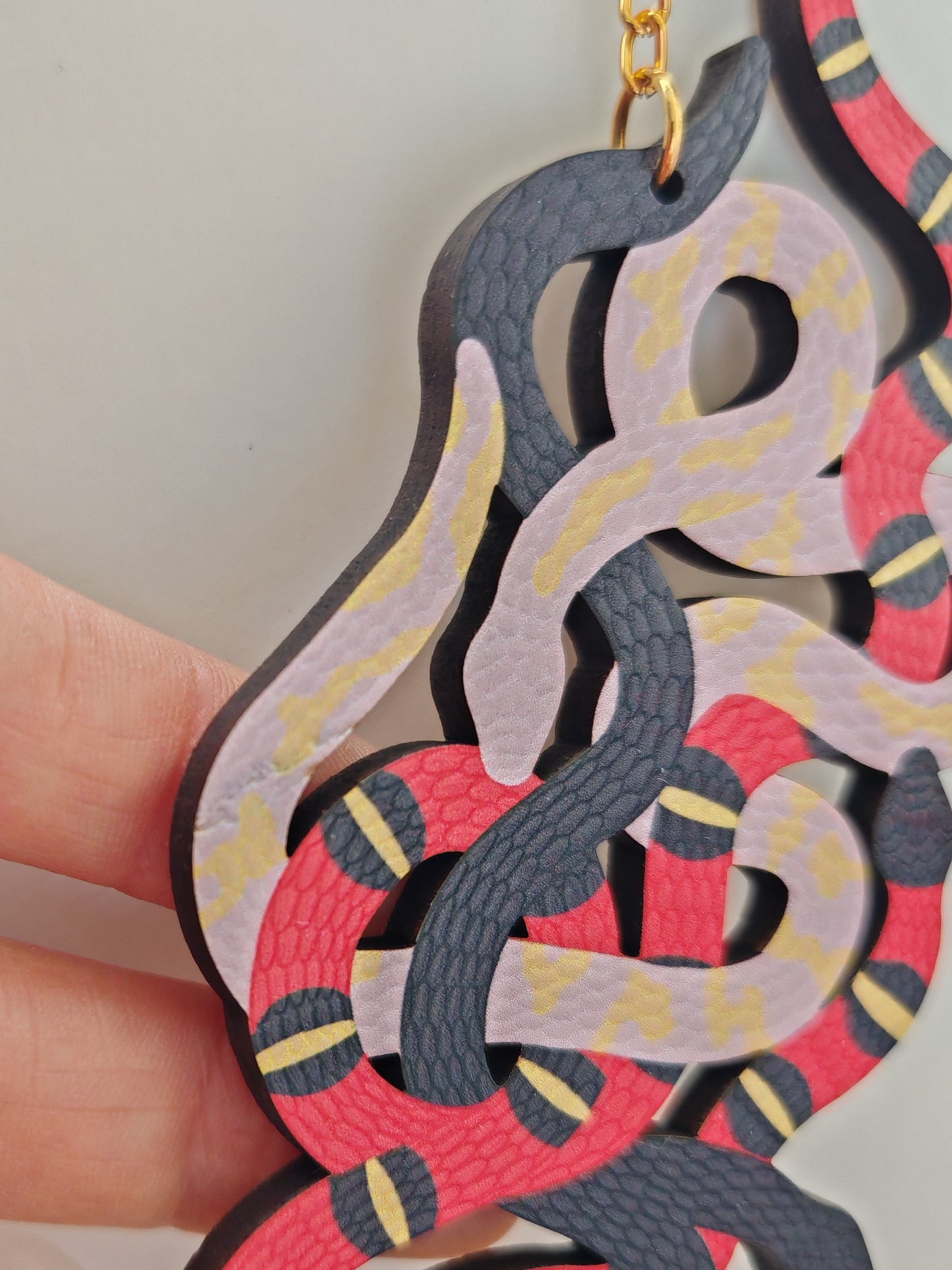 snake moon necklace HEAVY GRAIN
