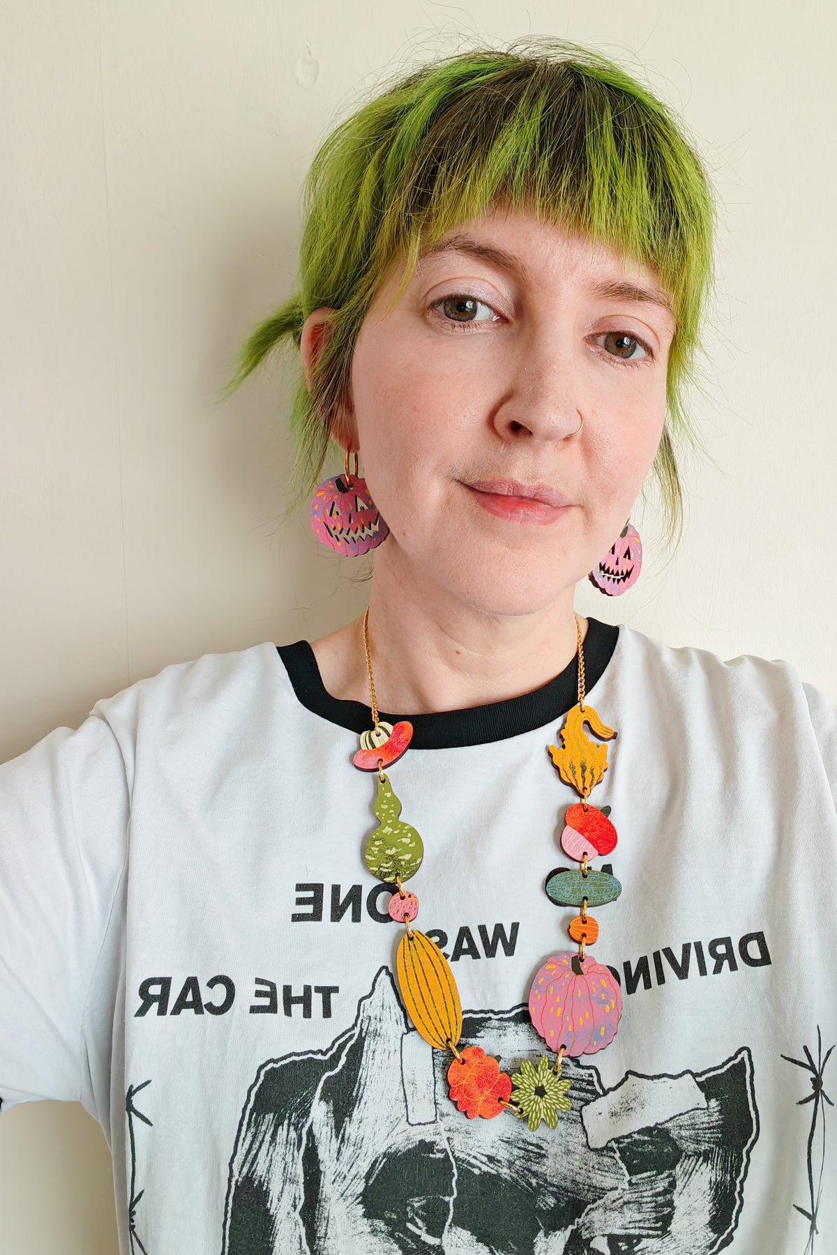 Pink Pumpkin Earrings