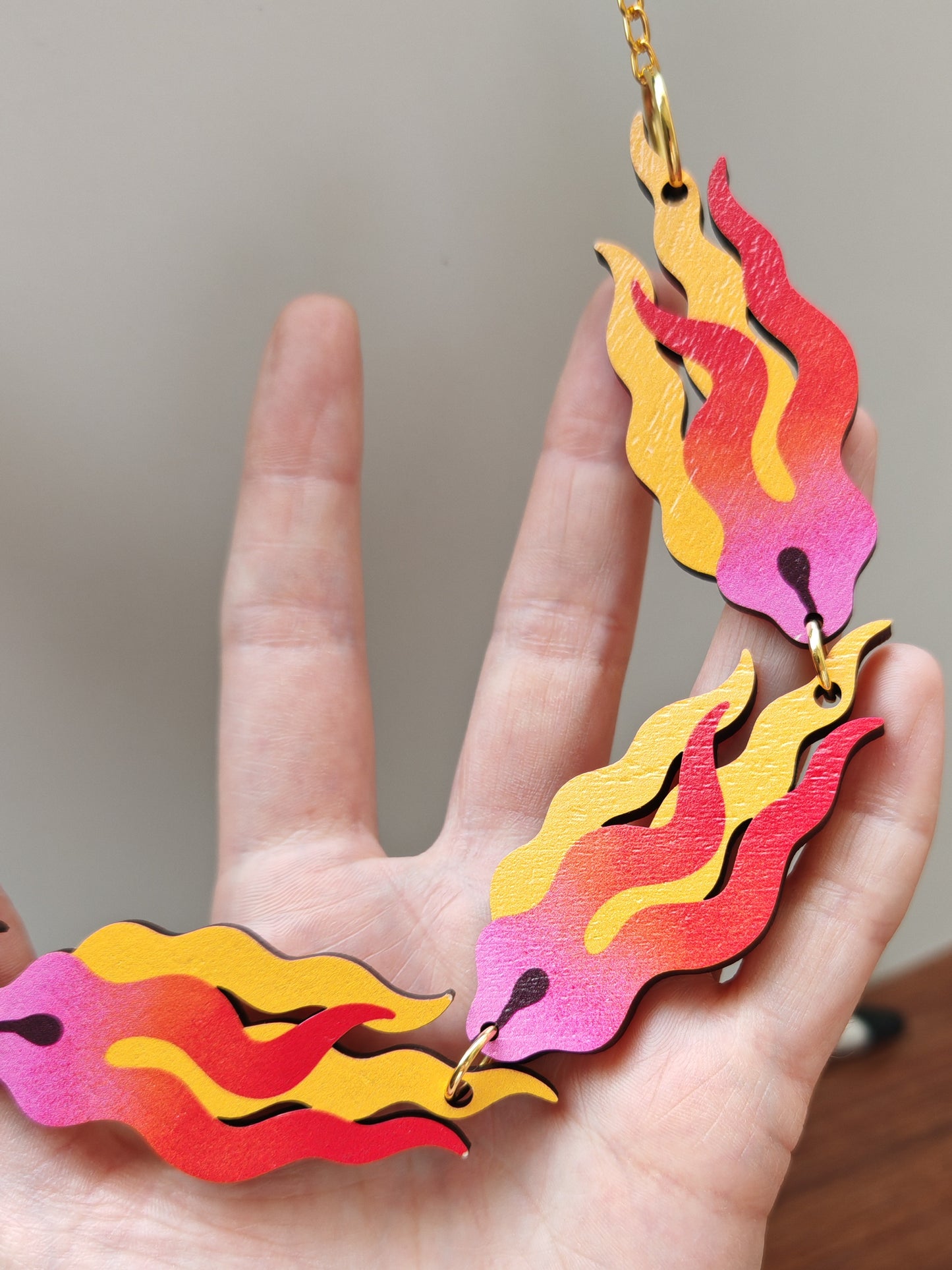 flame necklace HEAVY GRAIN
