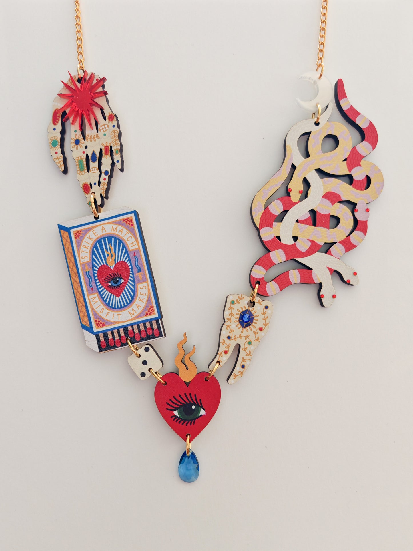 skeleton snake necklace NO FAULTS