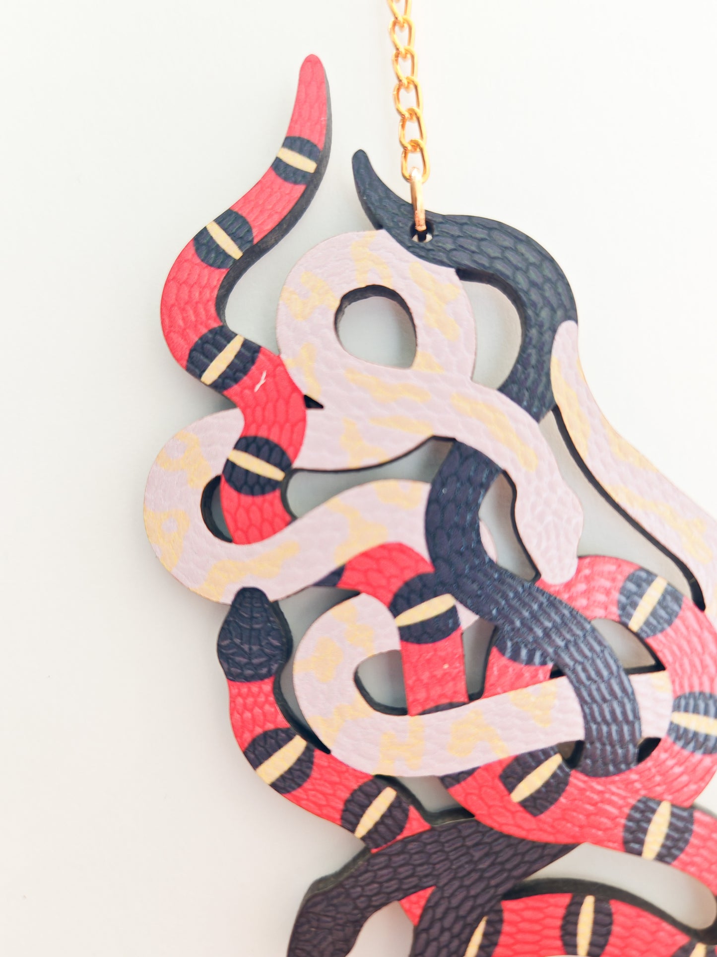 snake heart necklace PAINT CHIP