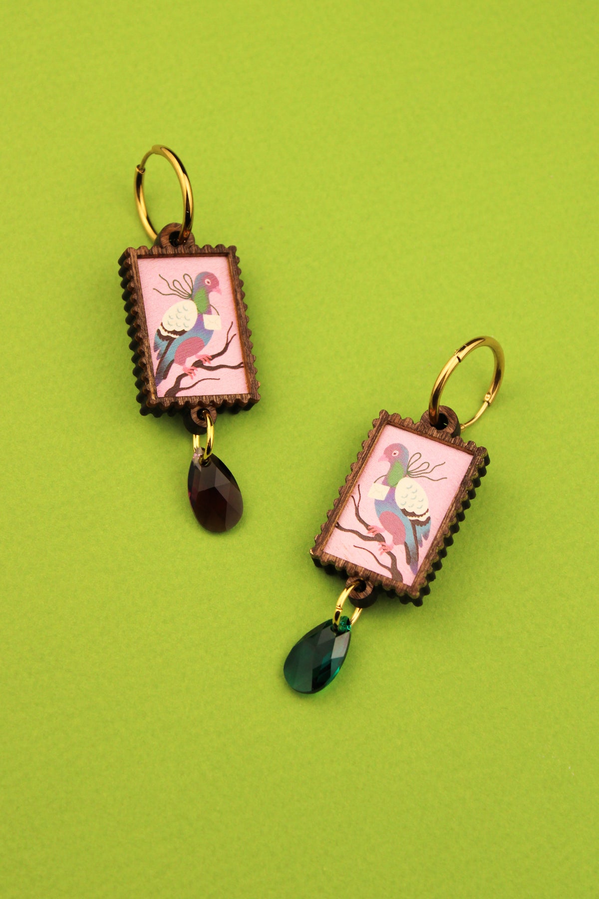 Framed Pigeon Earrings PRE ORDER