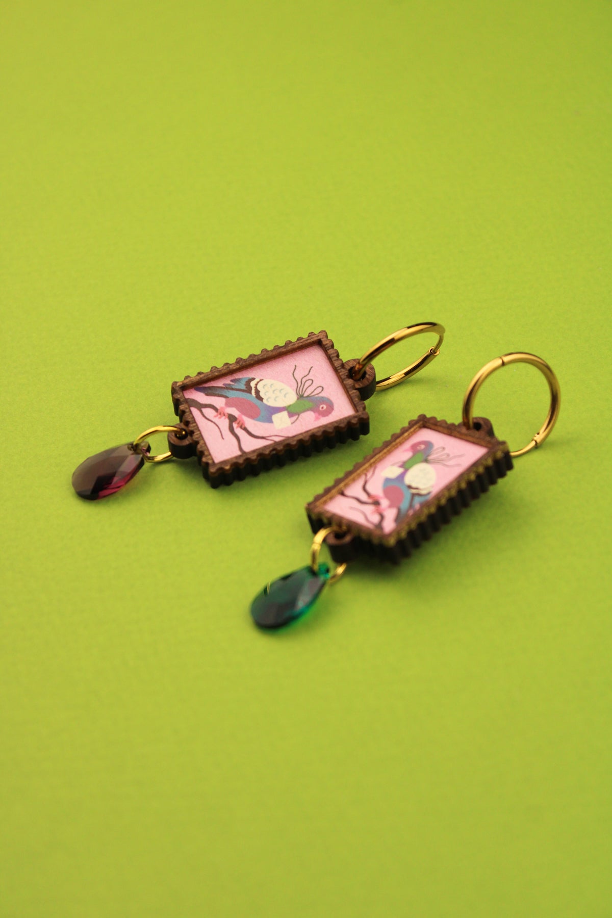 Framed Pigeon Earrings PRE ORDER