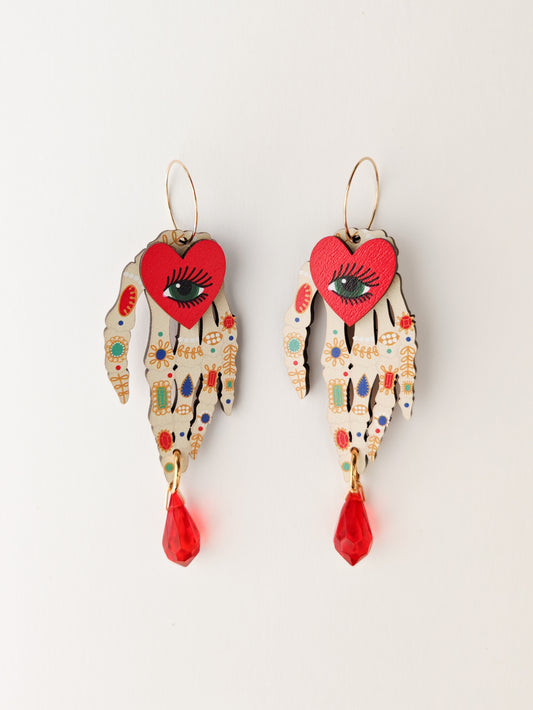 skeleton hand earrings NO FAULTS