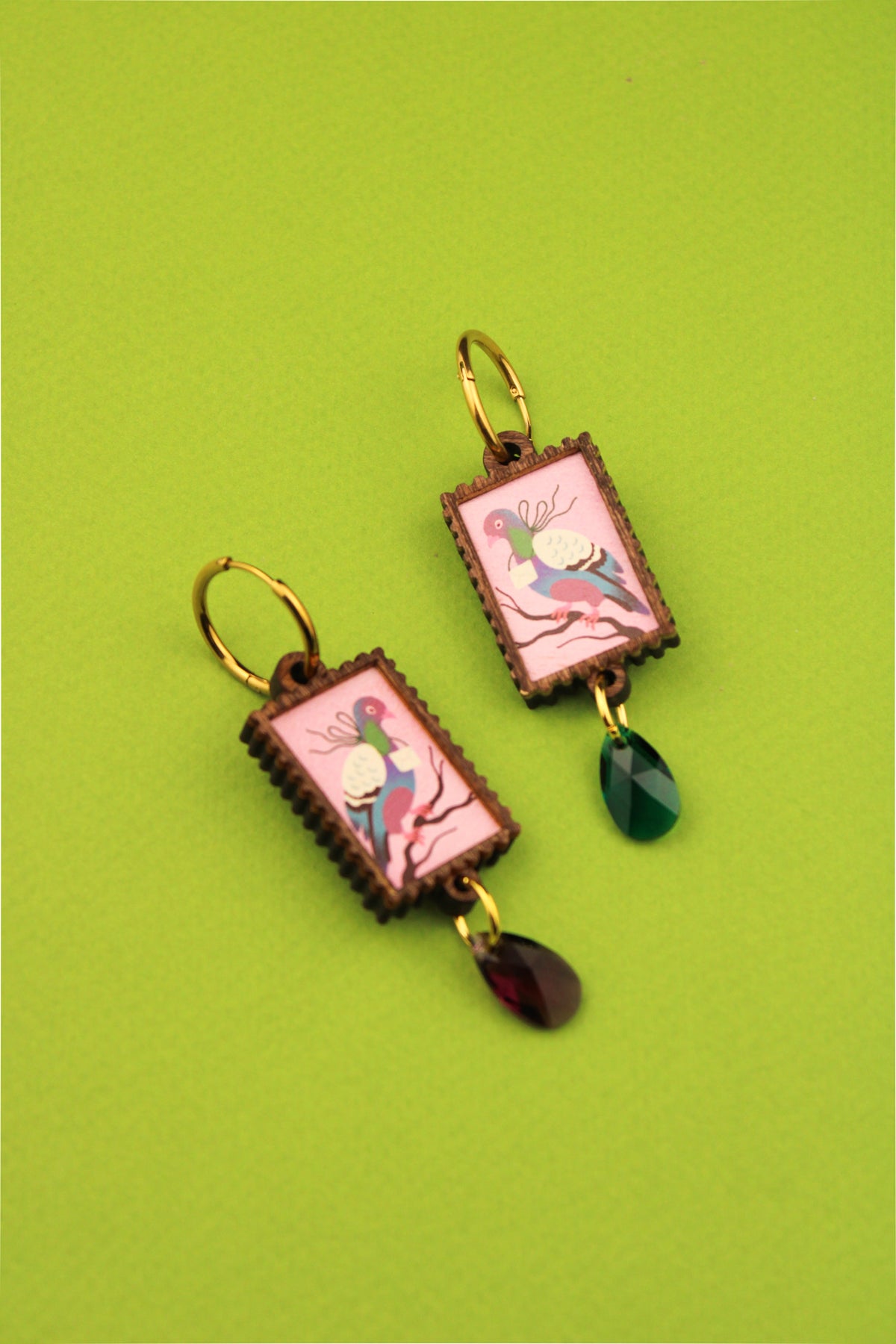 Framed Pigeon Earrings PRE ORDER