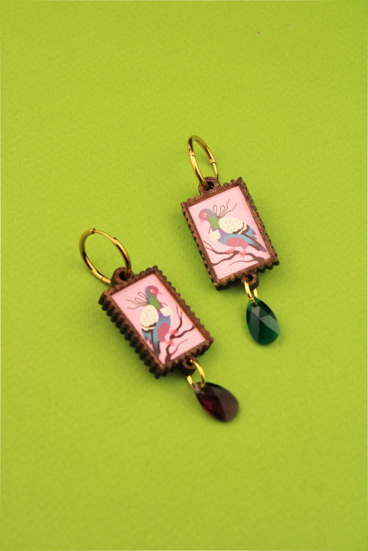 Framed Pigeon Earrings PRE ORDER