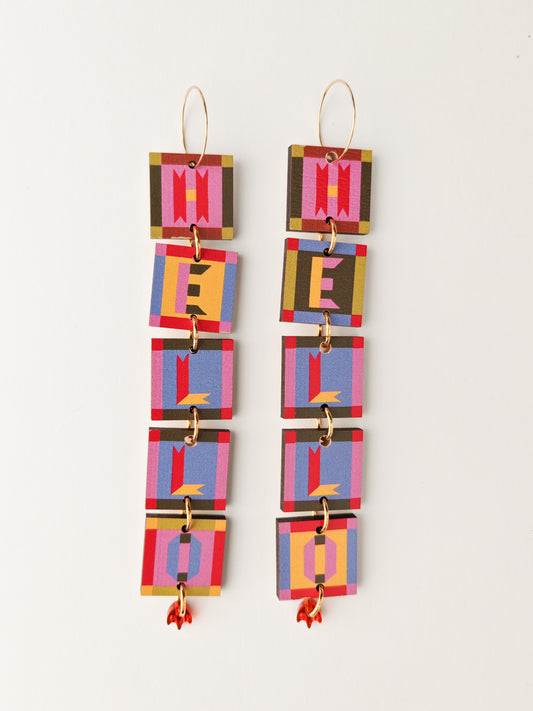 hello earrings PAINT CHIP