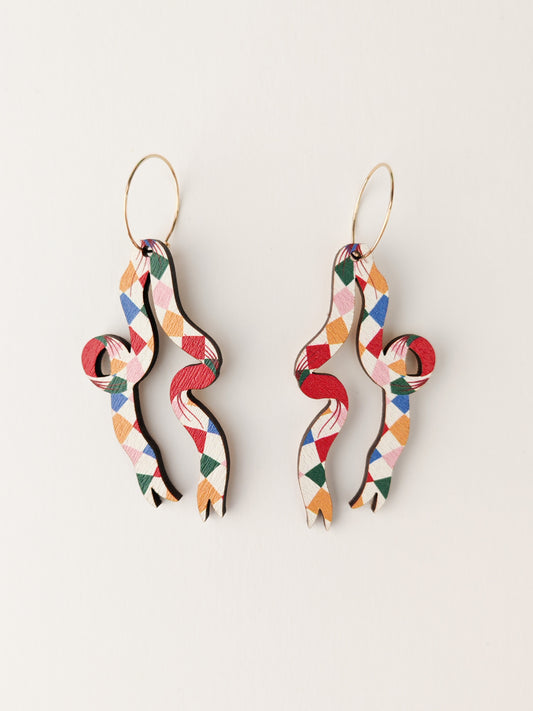 ribbon earrings HEAVY GRAIN