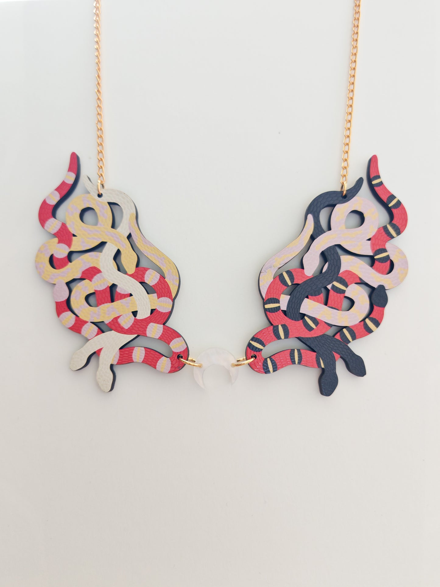 snake moon necklace HEAVY GRAIN