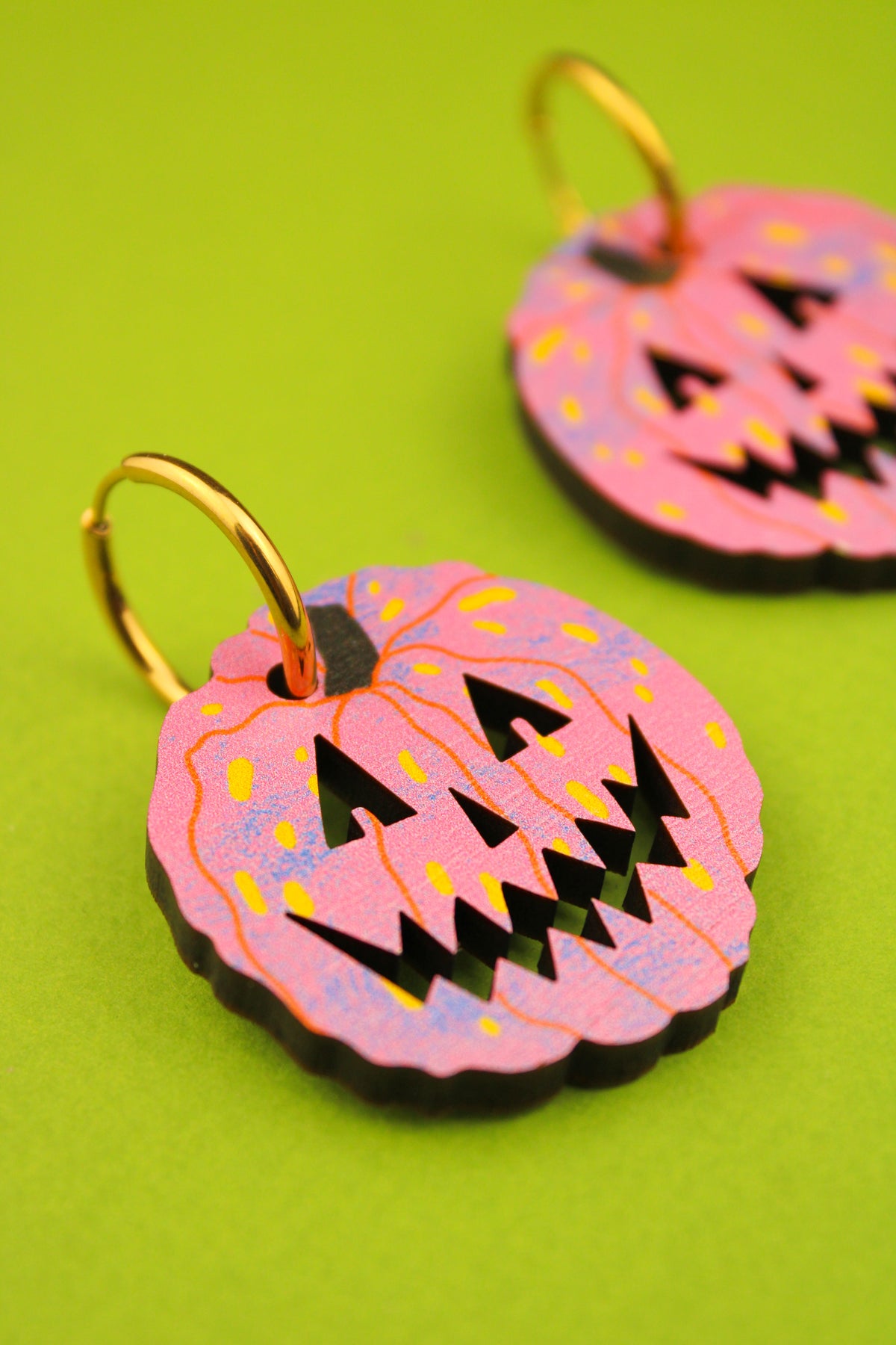 Pink Pumpkin Earrings