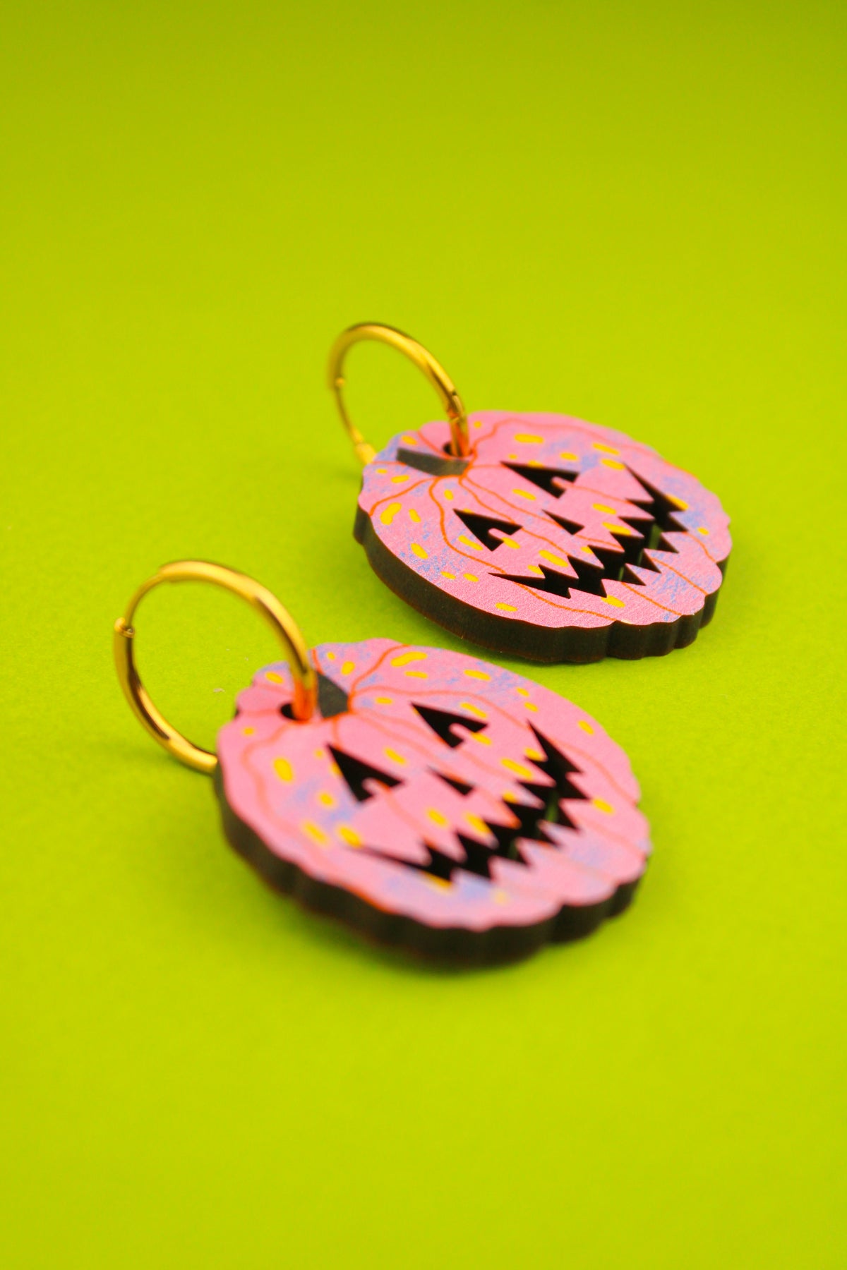 Pink Pumpkin Earrings