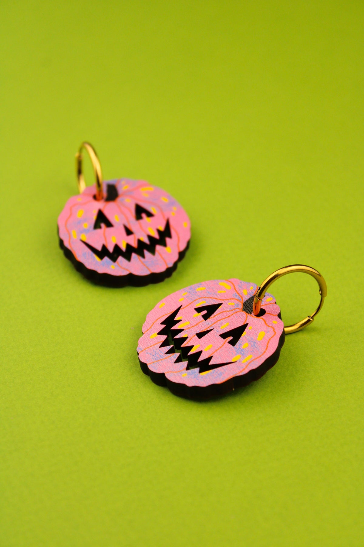 Pink Pumpkin Earrings