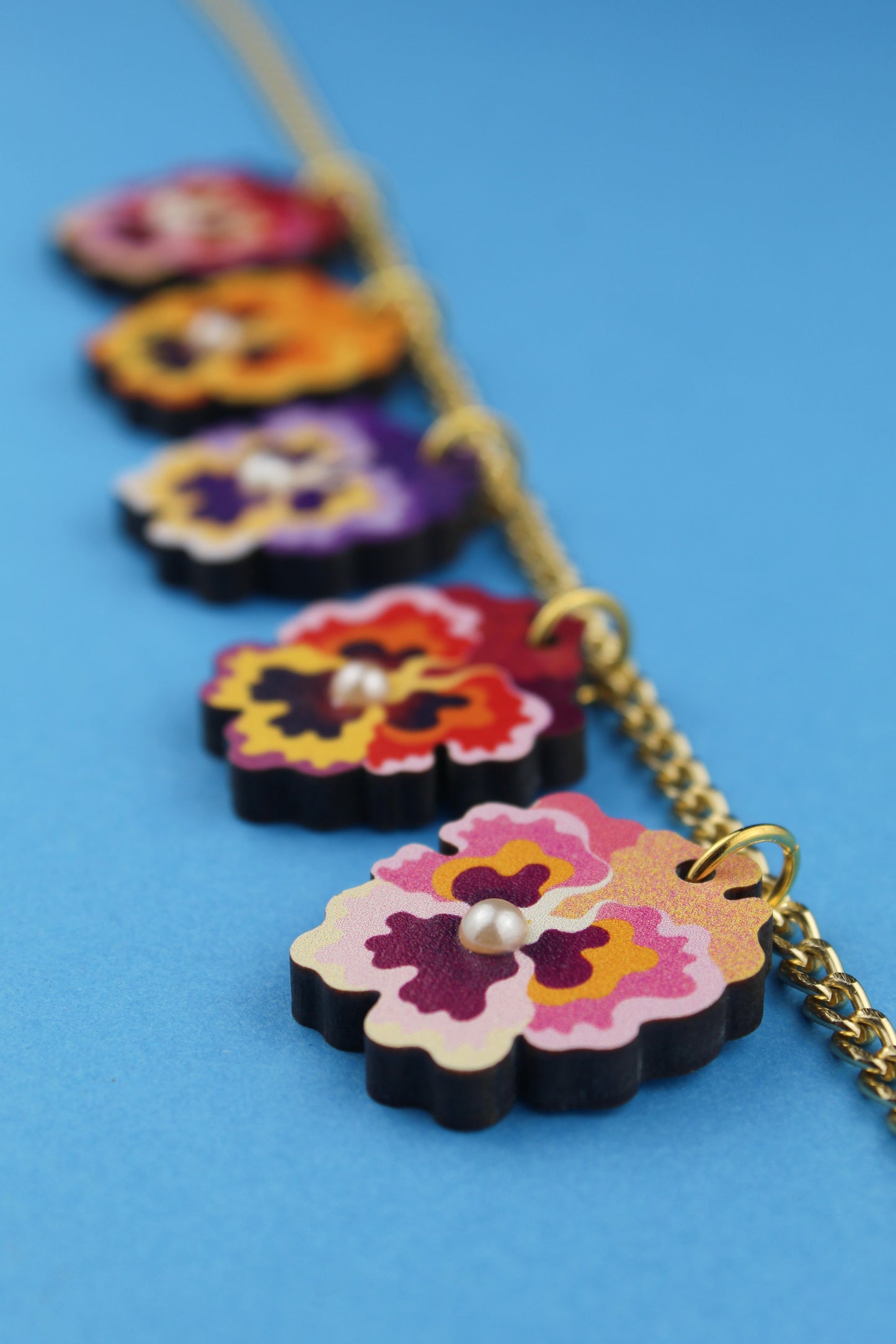 Collier à breloques Pensée