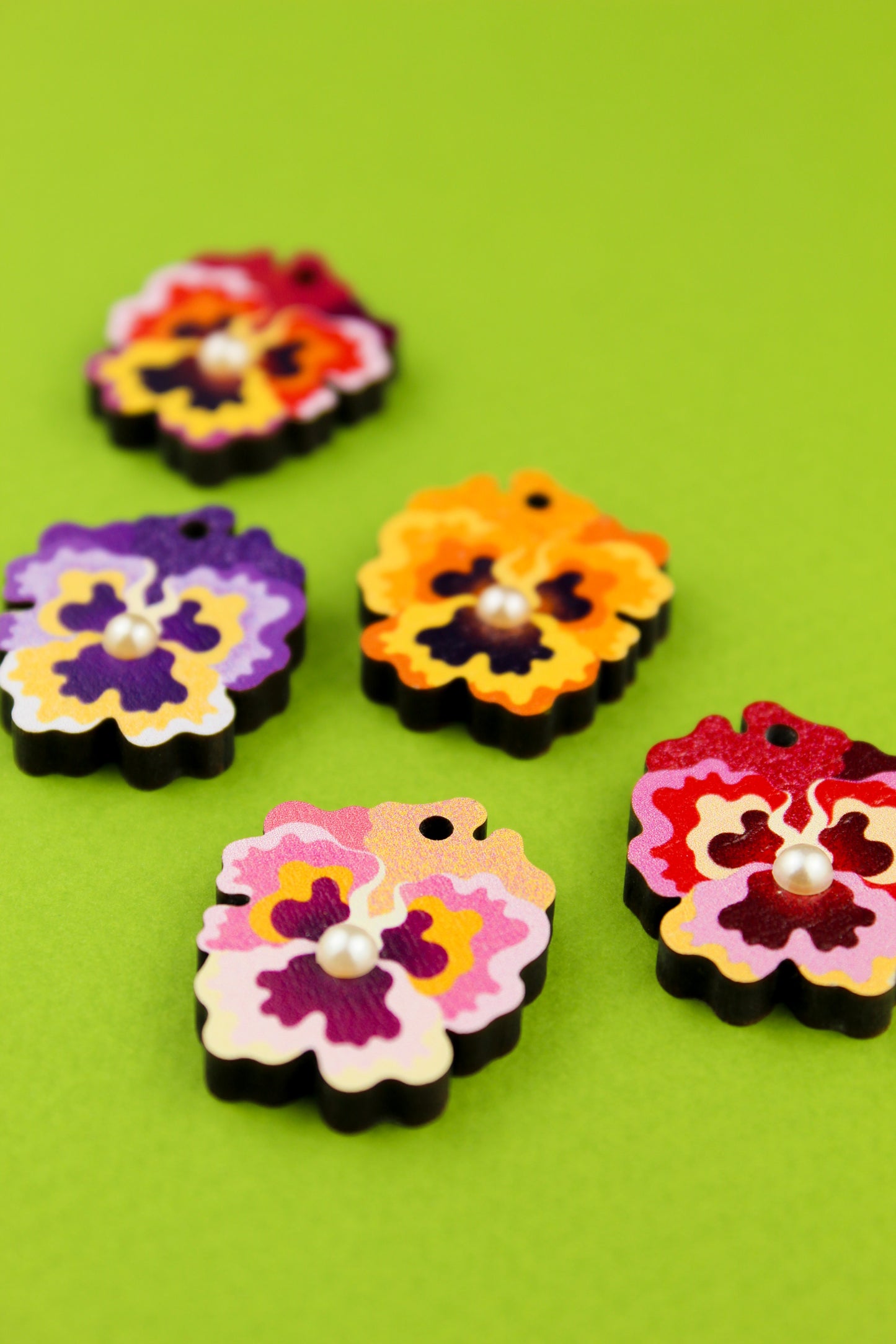 Pick n Mix Pansy Earring Charms