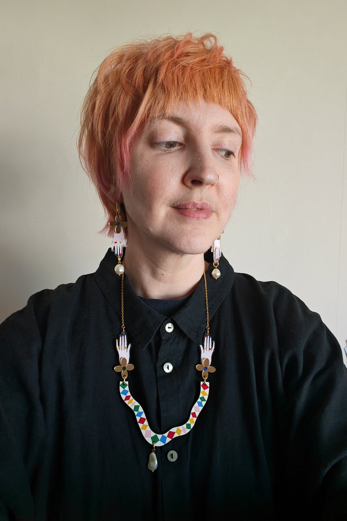 Harlequin Hand Necklace PRE ORDER
