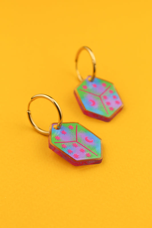 Galaxy Dice Earrings