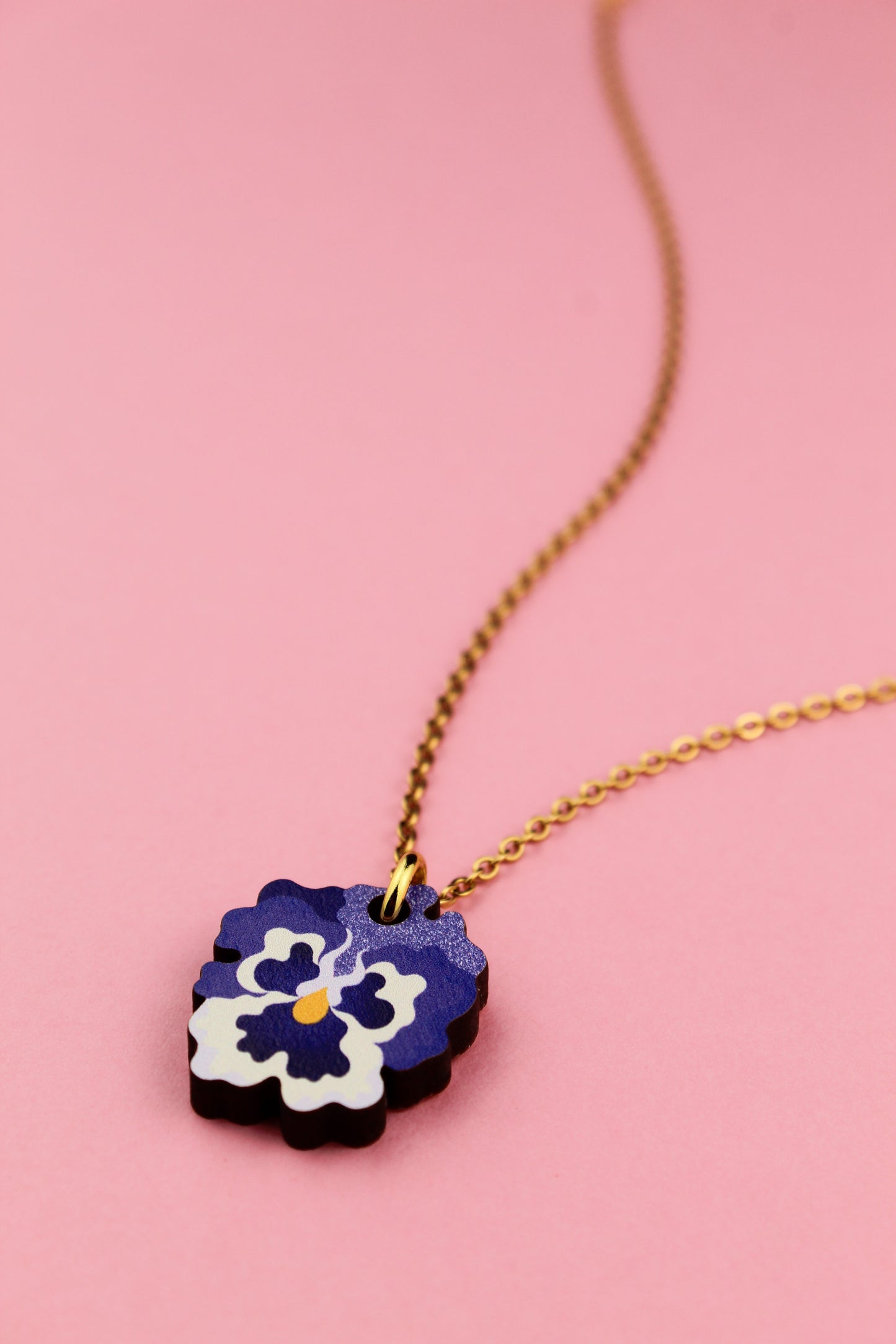 Blue Pansy Pendant