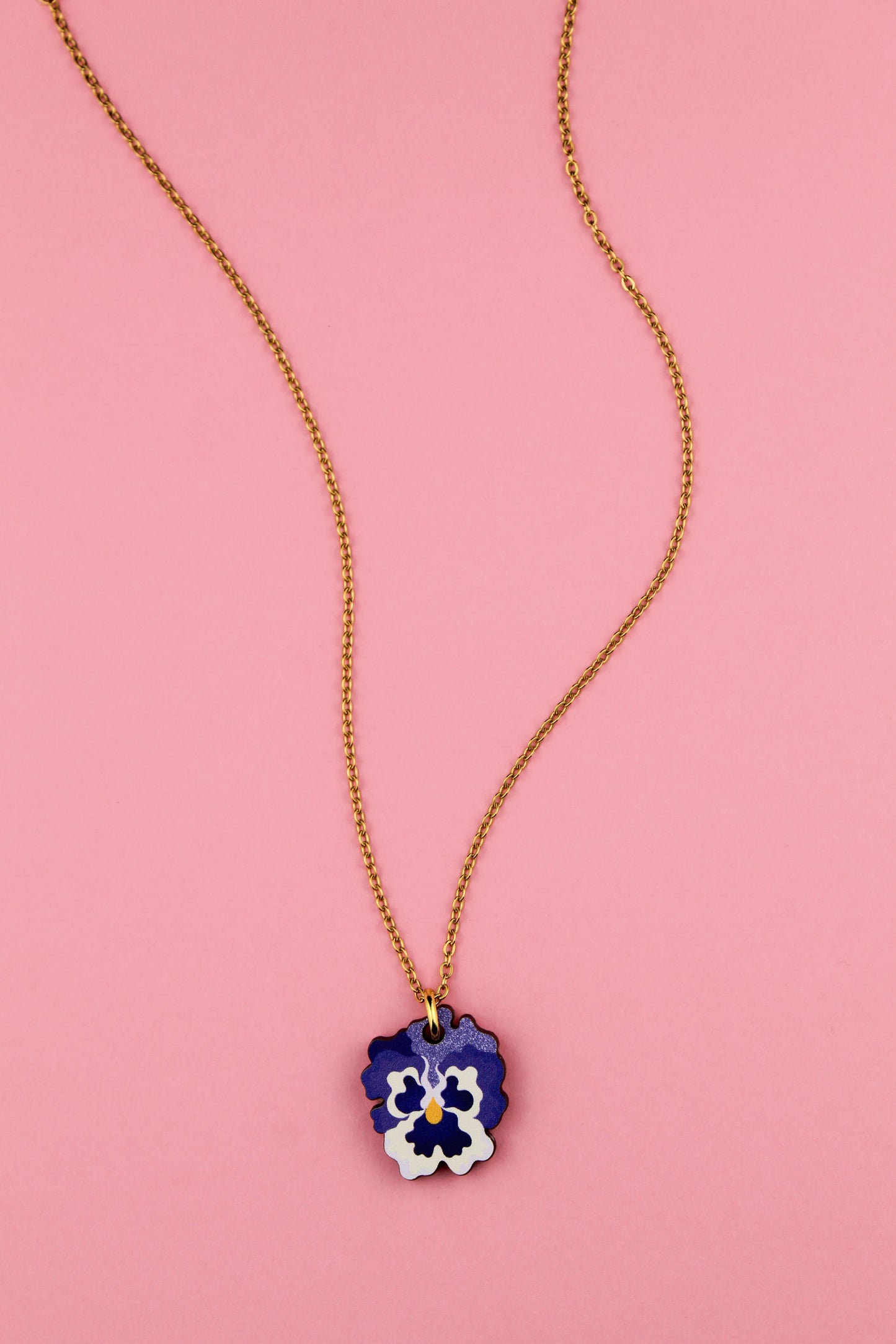 Blue Pansy Pendant