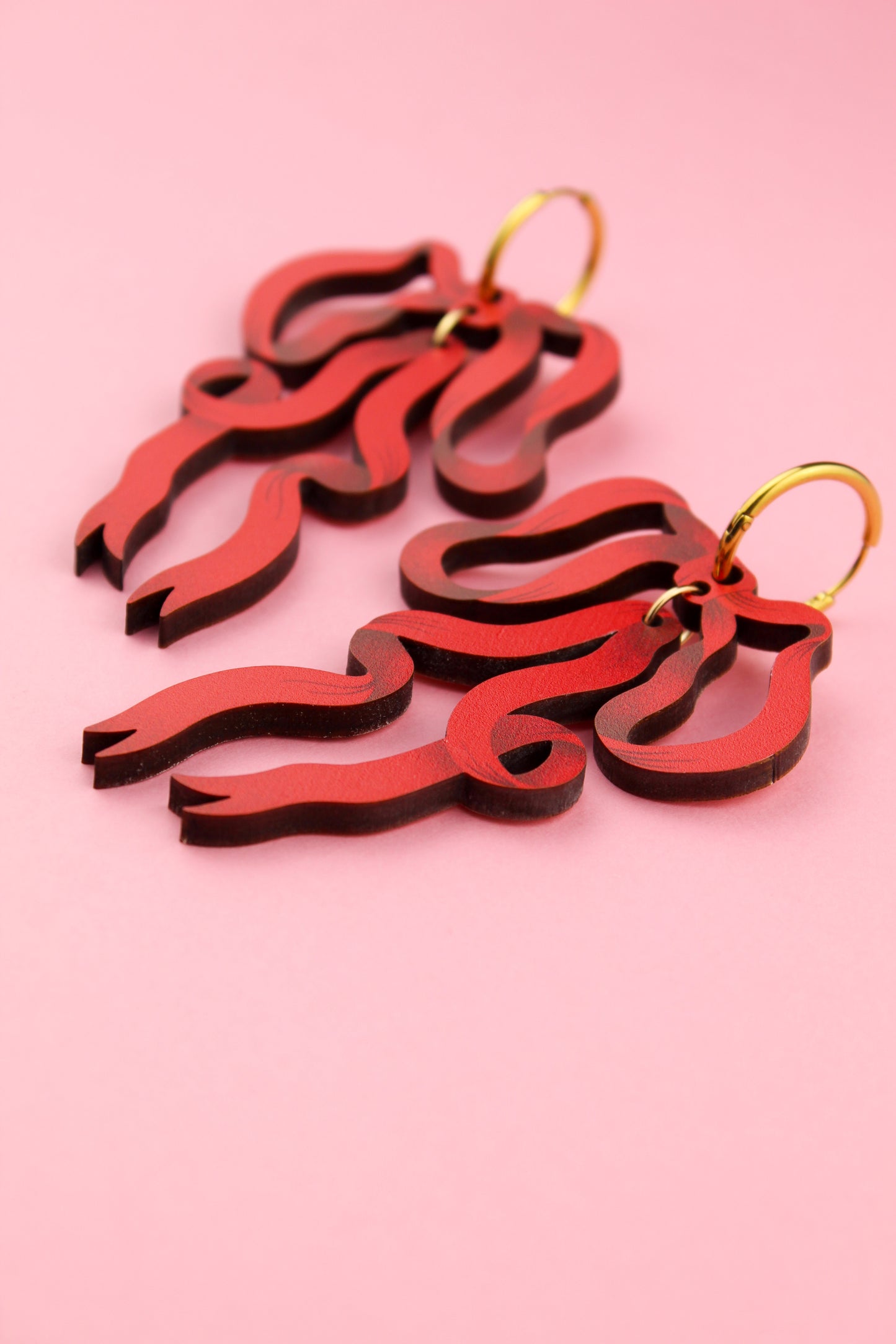 Red Bow Earrings