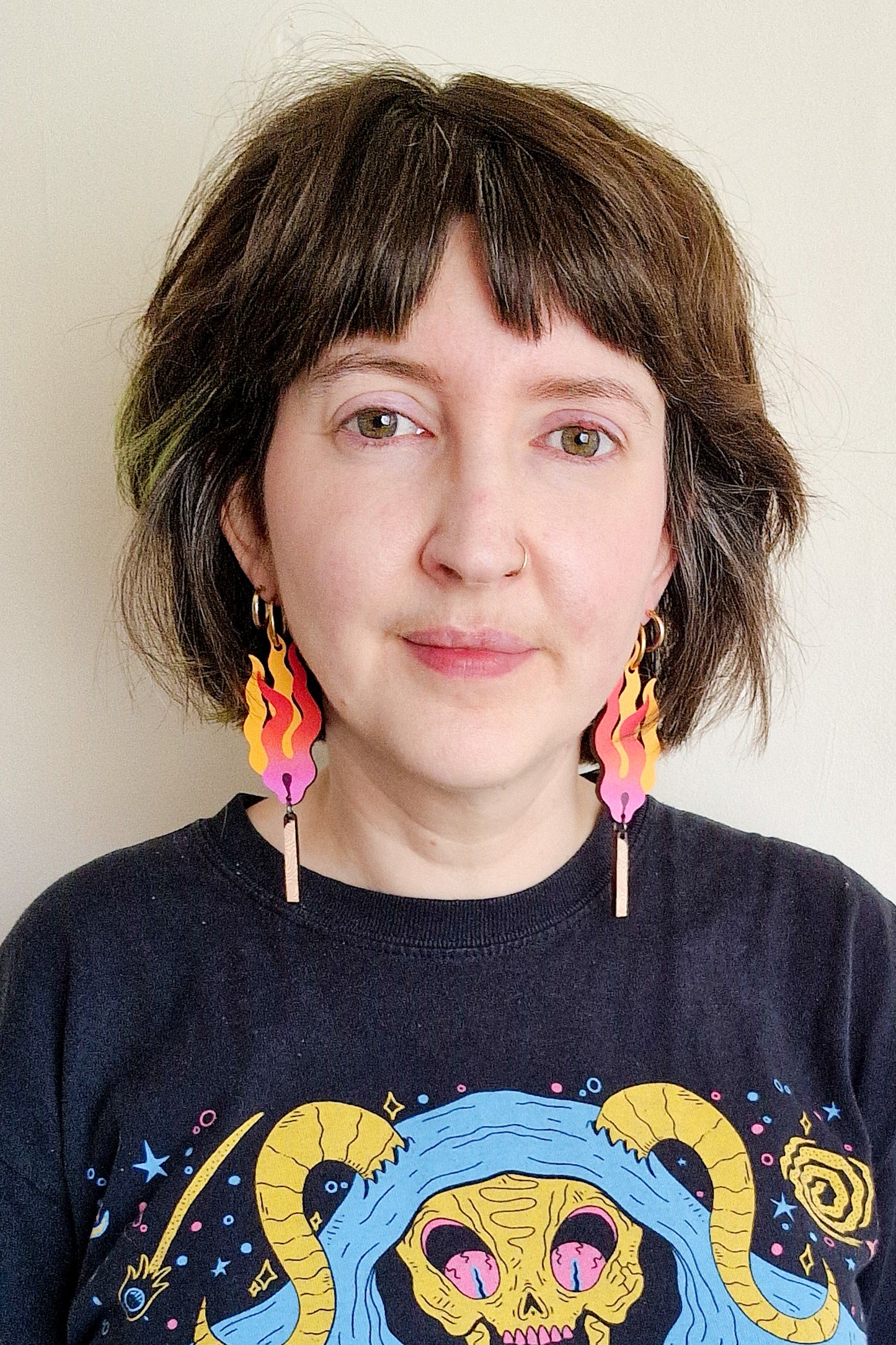 Boucles d'oreilles allumées