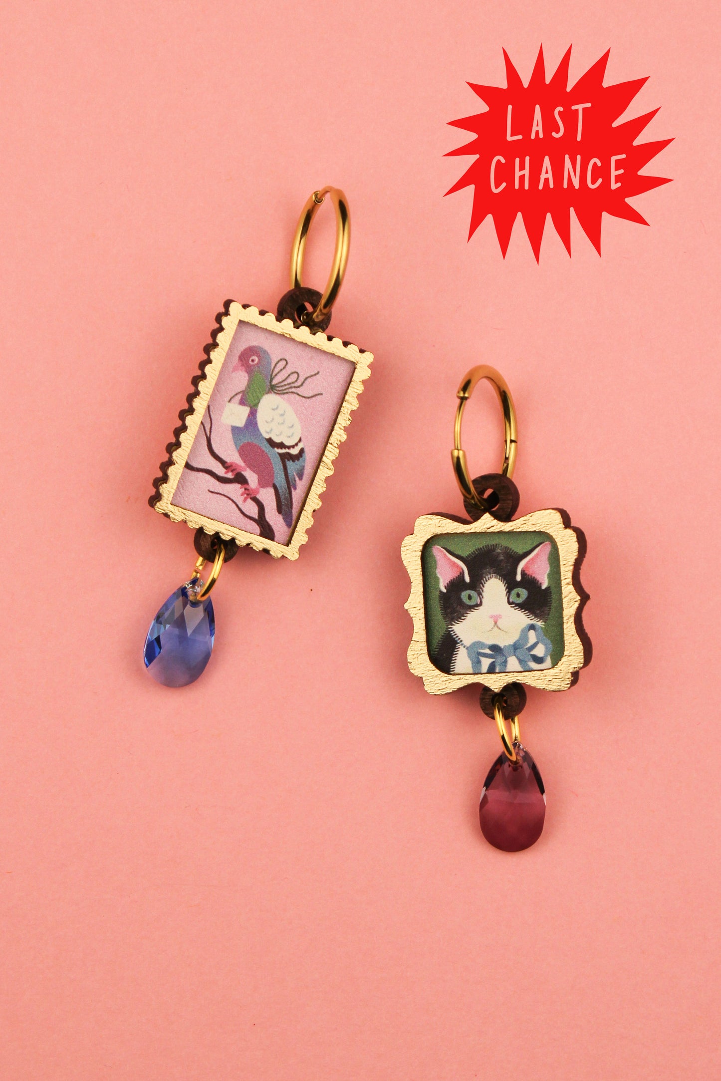 Cat Amongst The Pigeons Earrings