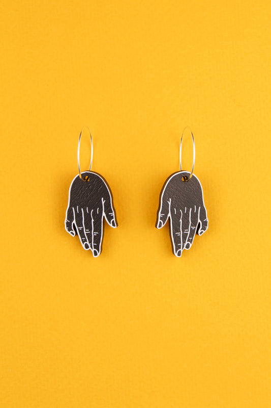 Mourning Hand Earrings