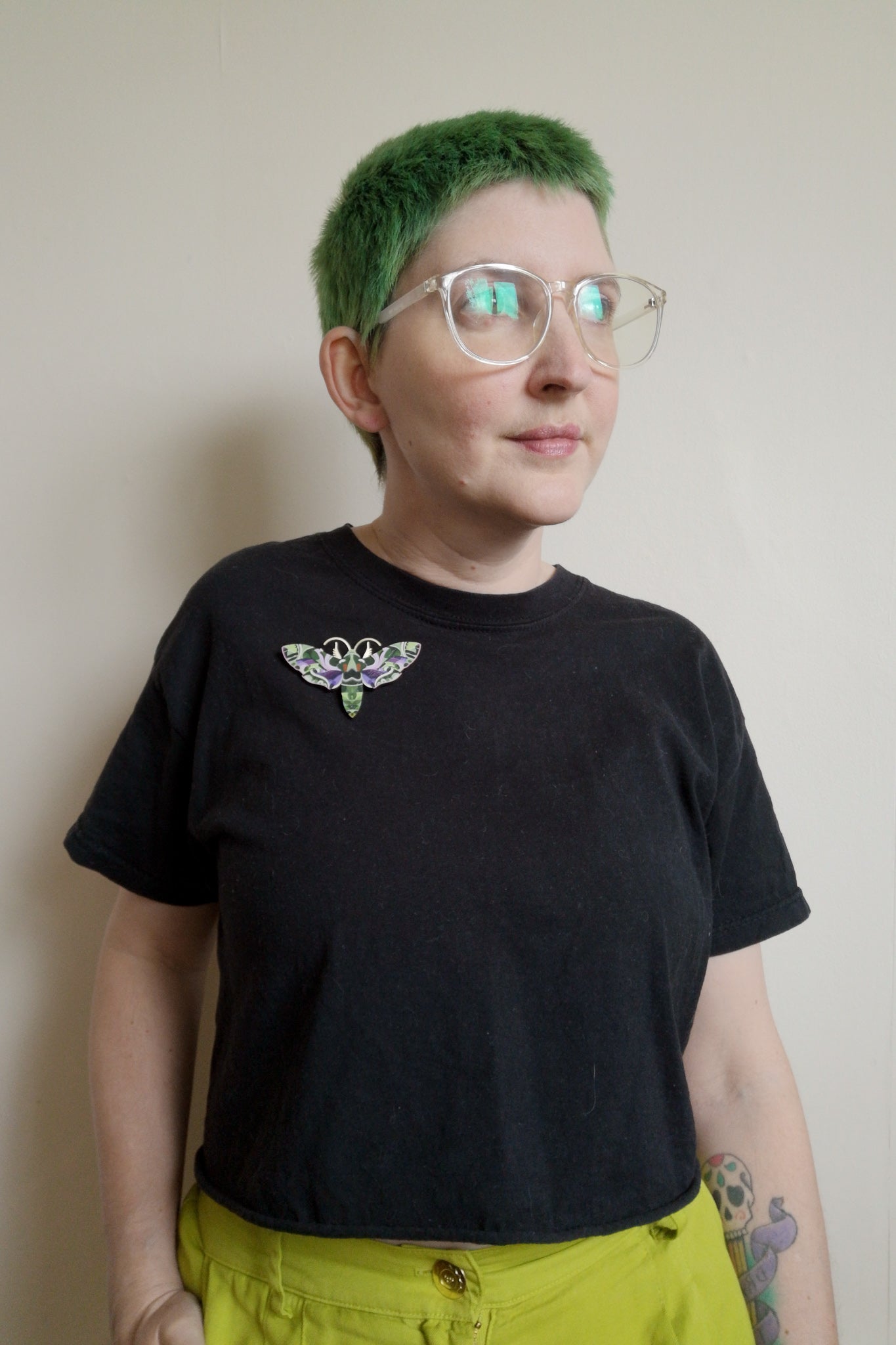 Flying Oleander Hawk-moth Brooch