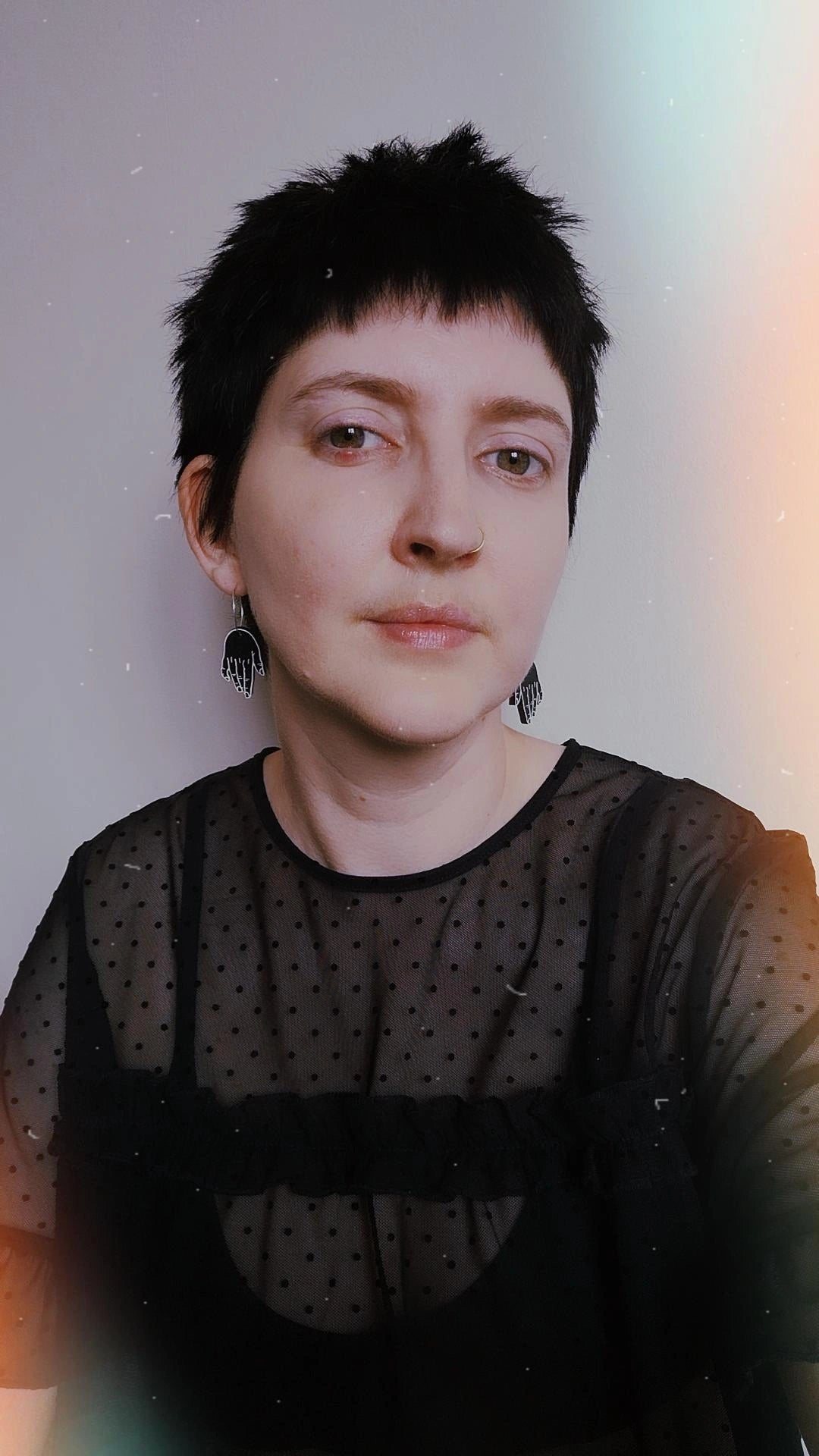 Mourning Hand Earrings